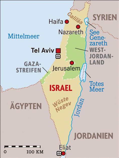 karte von israel heute
